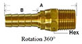 Brass Swivel Male Adapter 1 Diagram